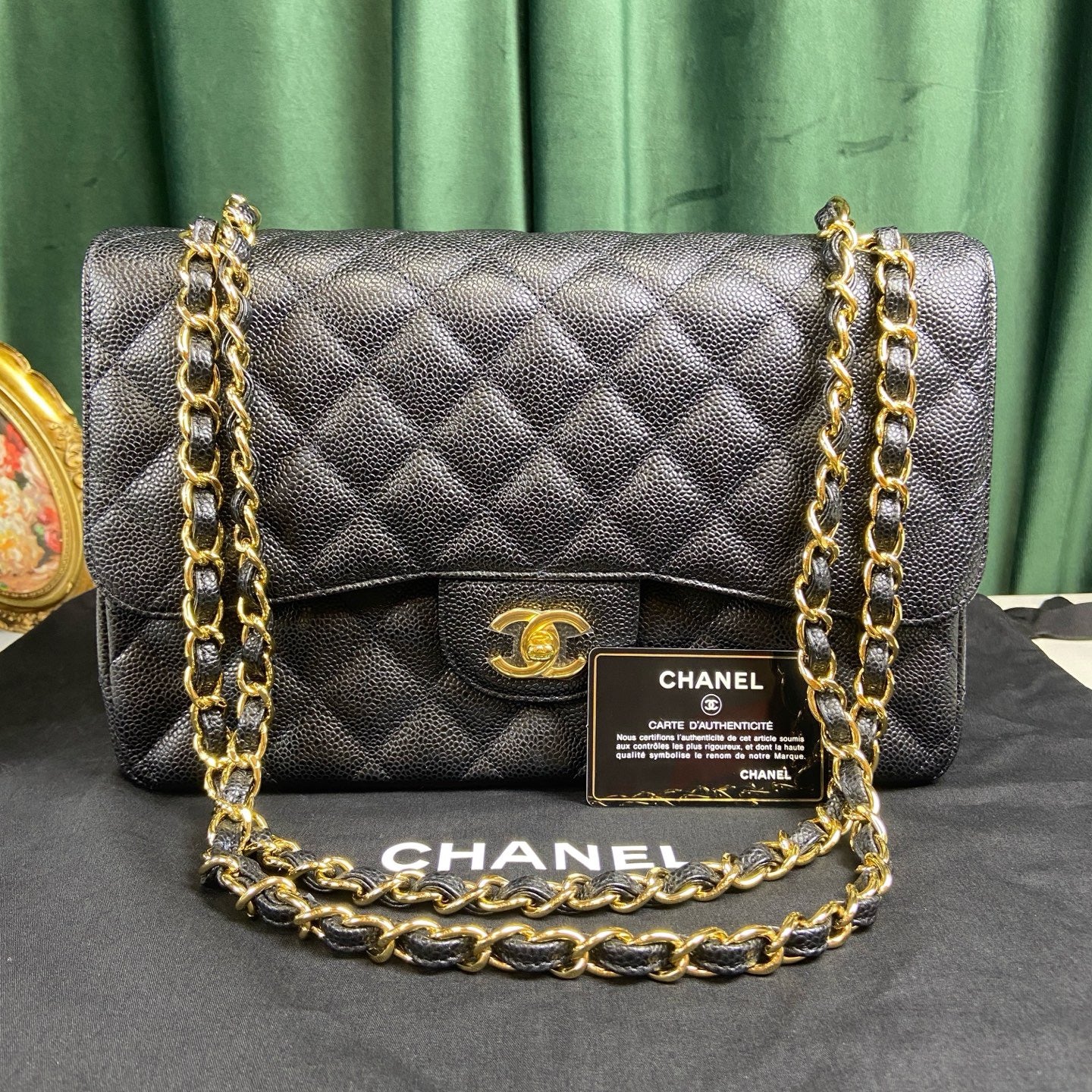 Chanel Classic Flap Jumbo Black Caviar GHW - Series 27