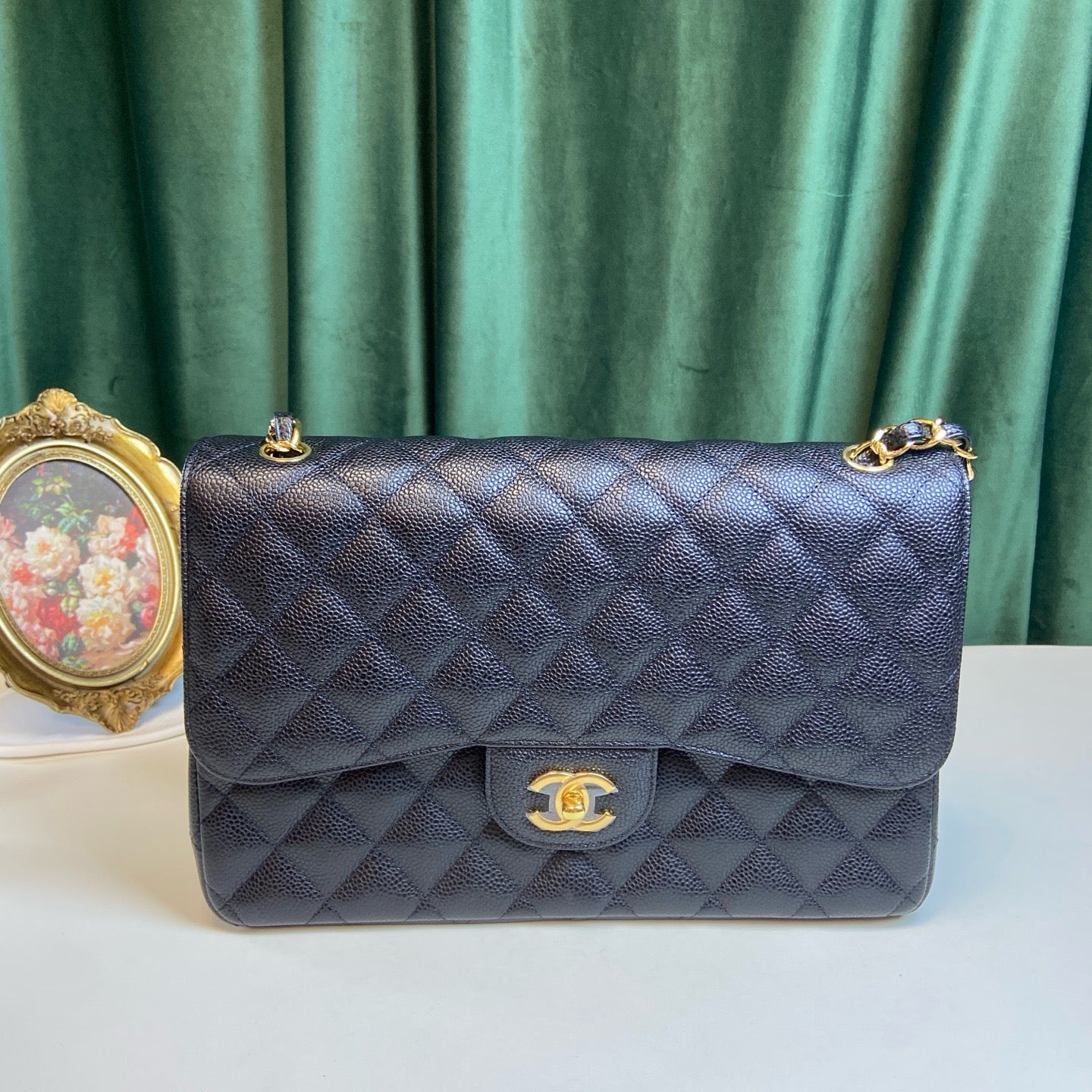 Chanel Classic Flap Jumbo Black Caviar GHW - Series 27 - Pre-Owned