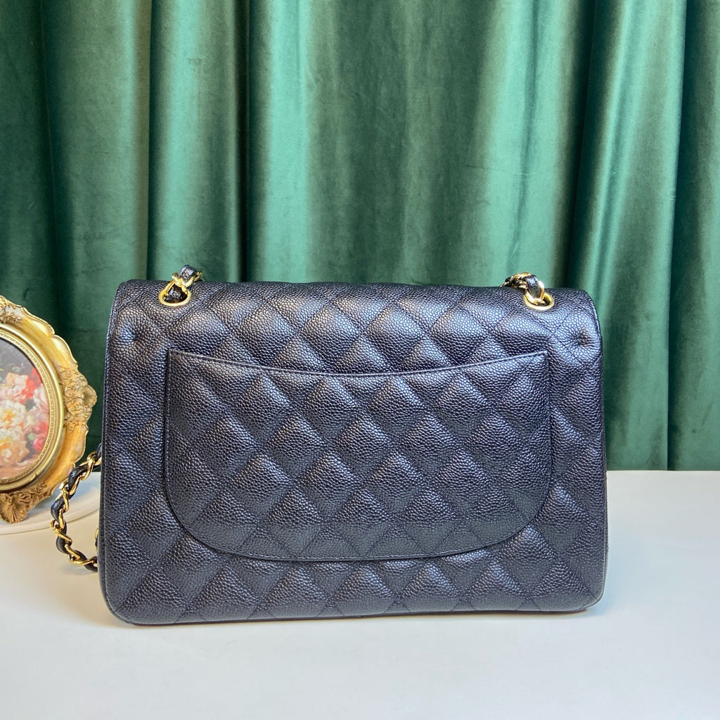 Chanel Classic Flap Jumbo Black Caviar GHW - Series 27 - Pre-Owned
