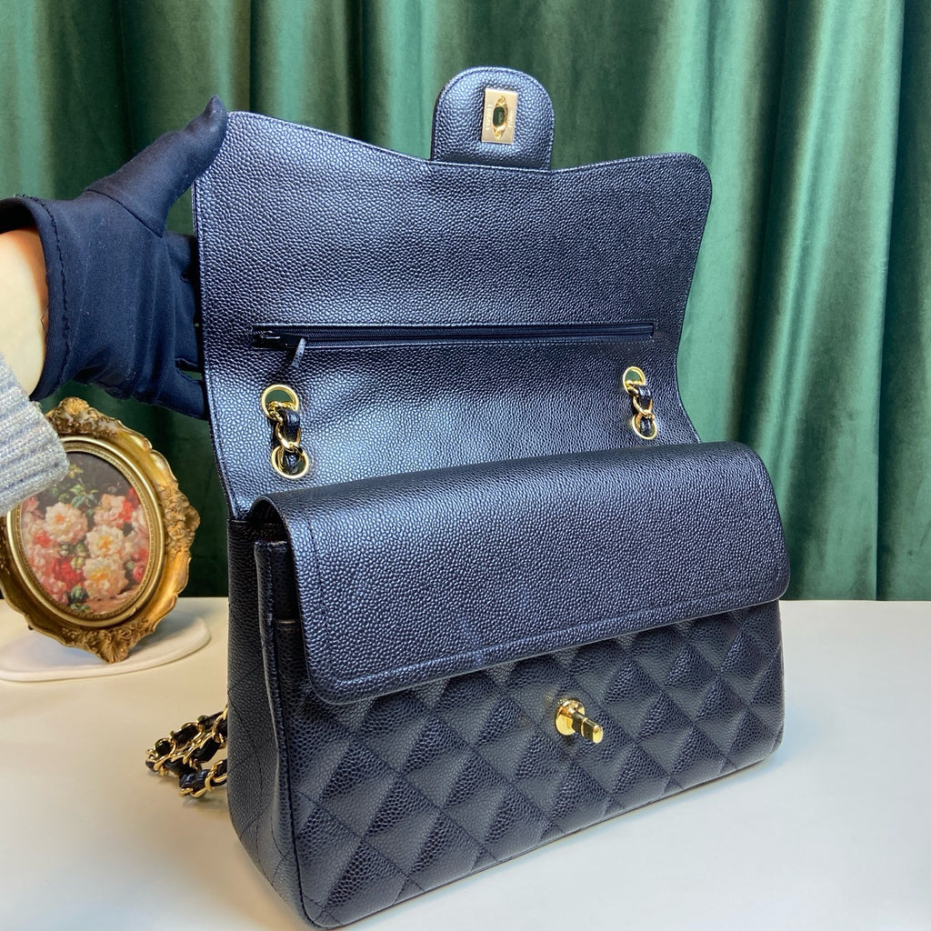 Chanel Classic Flap Jumbo Black Caviar GHW - Series 27 - Pre-Owned