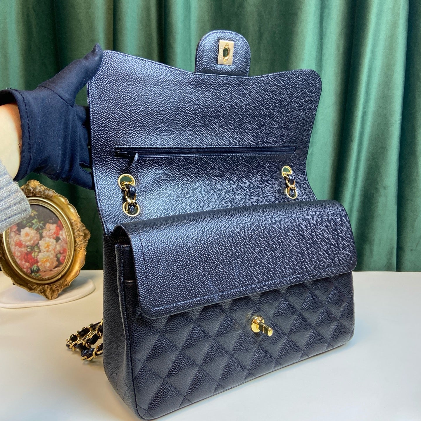 Chanel Classic Flap Jumbo Black Caviar GHW - Series 27