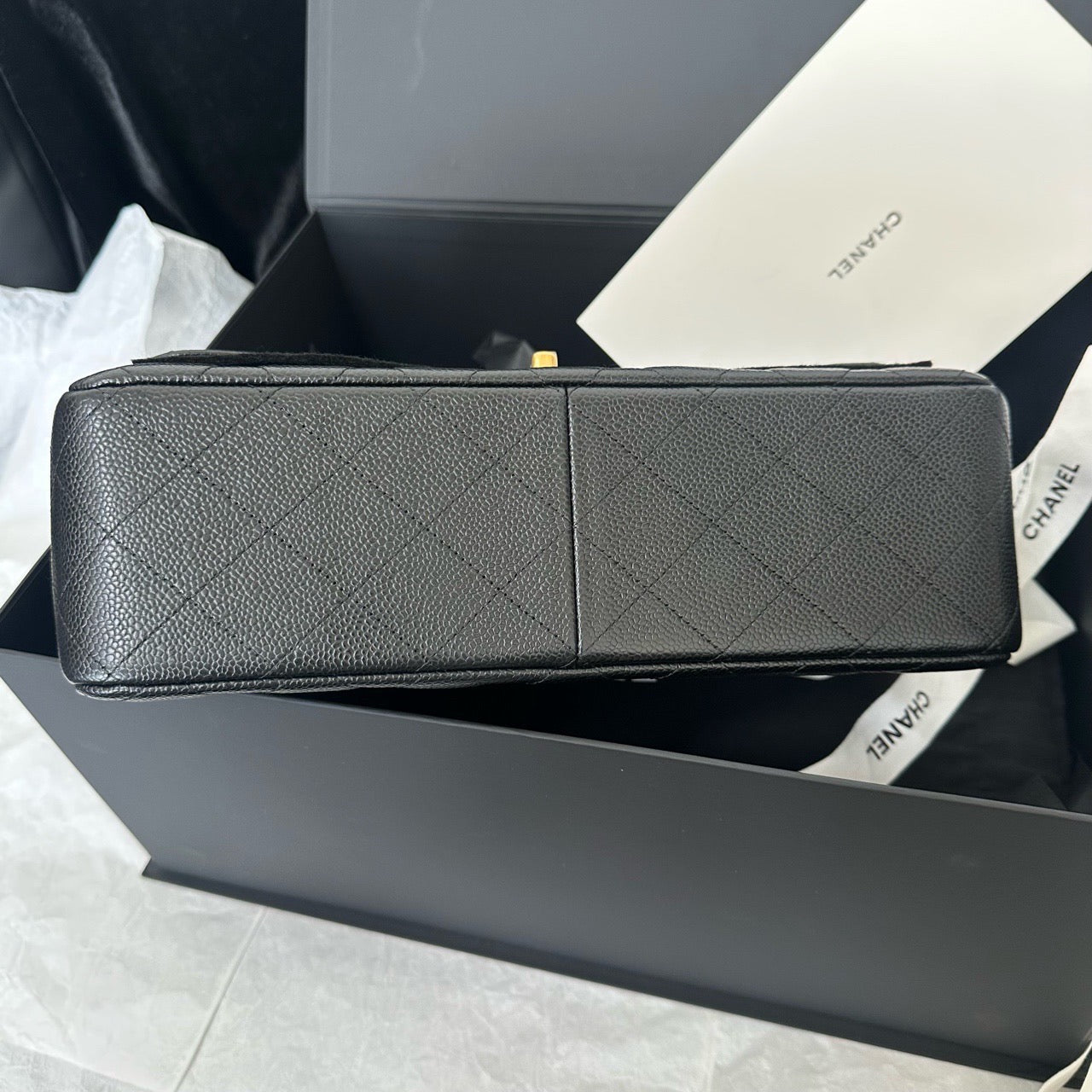 Chanel Classic Jumbo Double Flap Bag Black with Gold Hardware (21-Series)