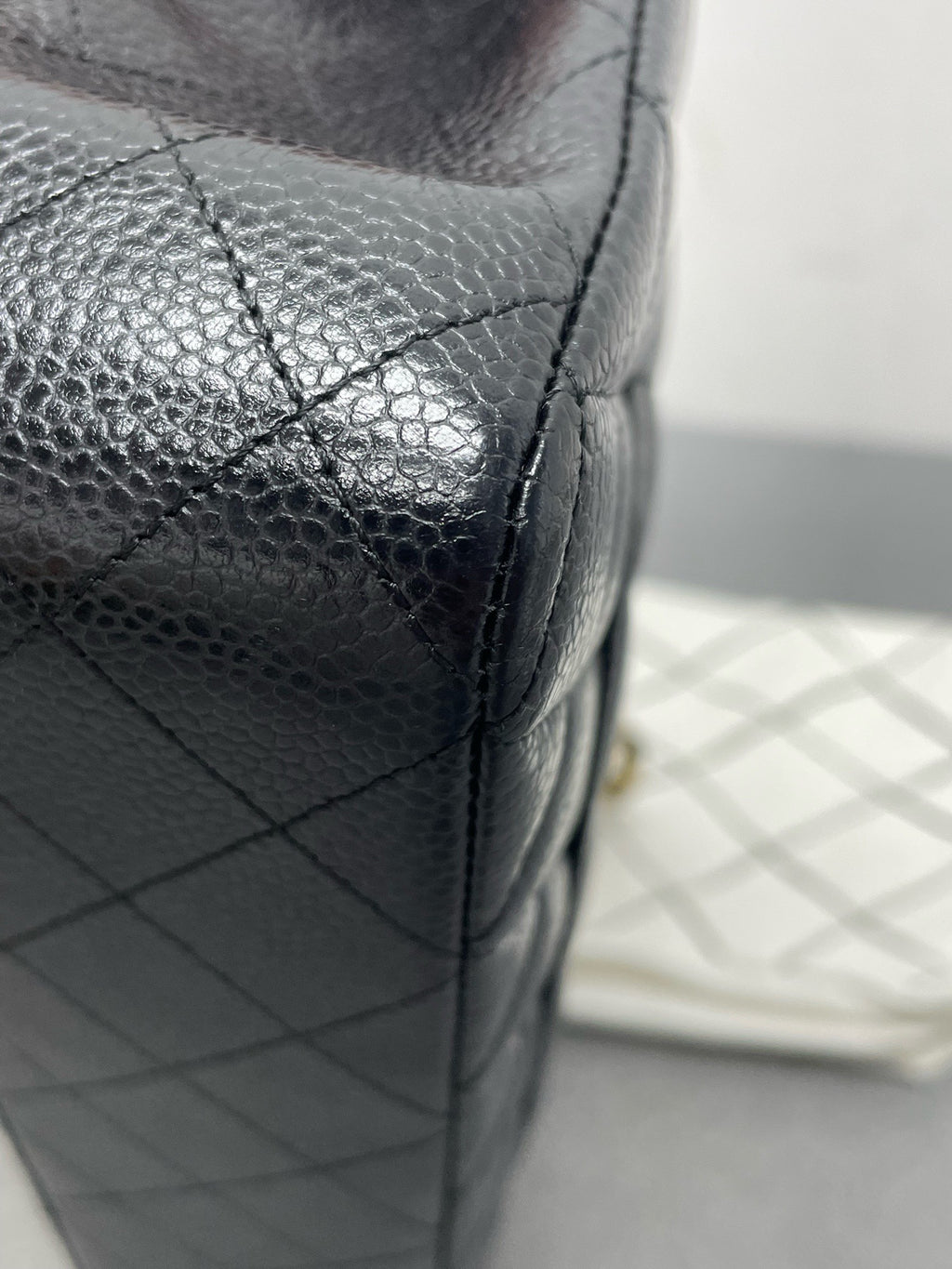 Chanel Classic Flap Medium Black Caviar Leather Gold Hardware 24-Series