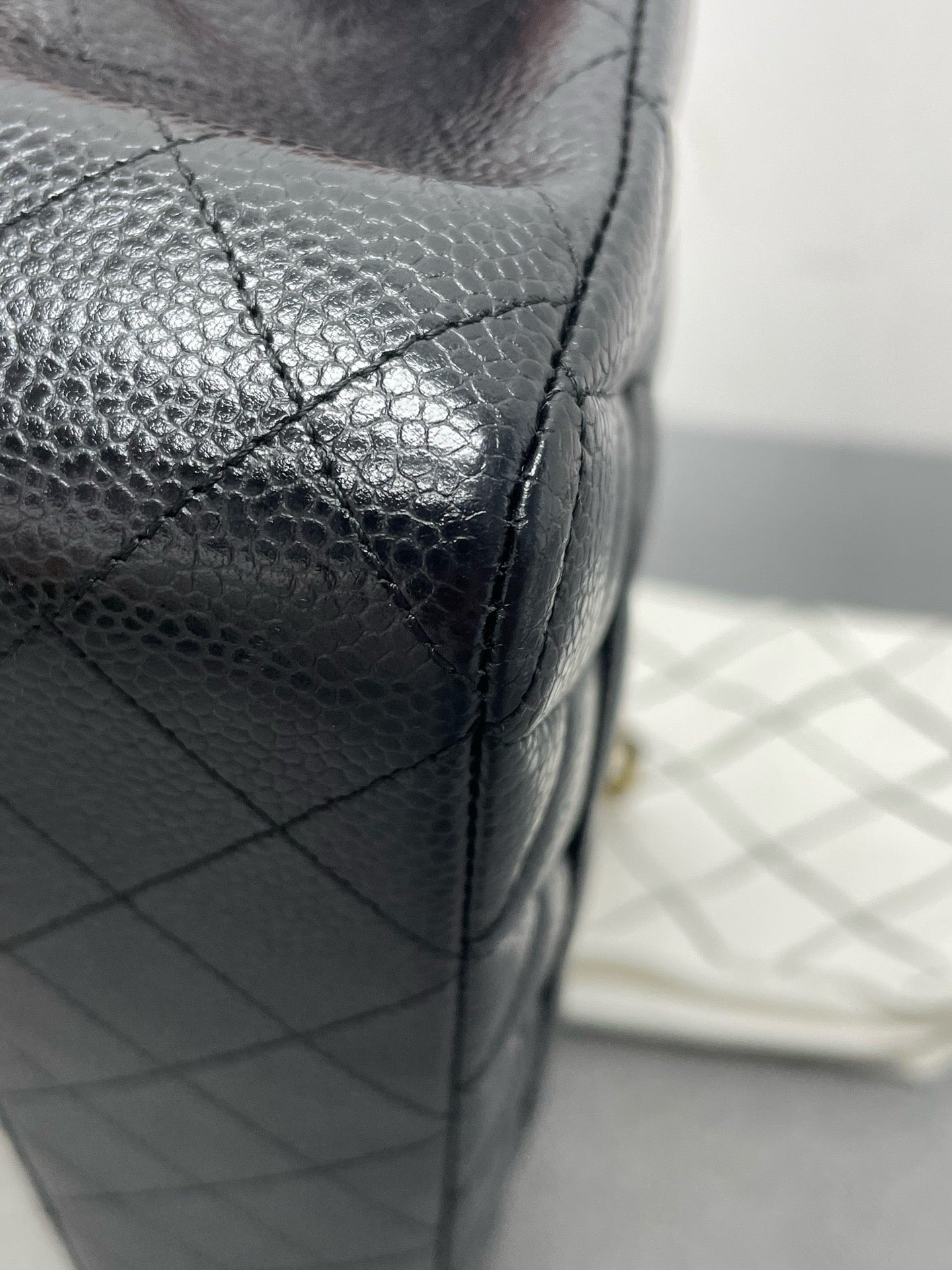 Chanel Classic Flap Medium Black Caviar Leather Gold Hardware 24-Series