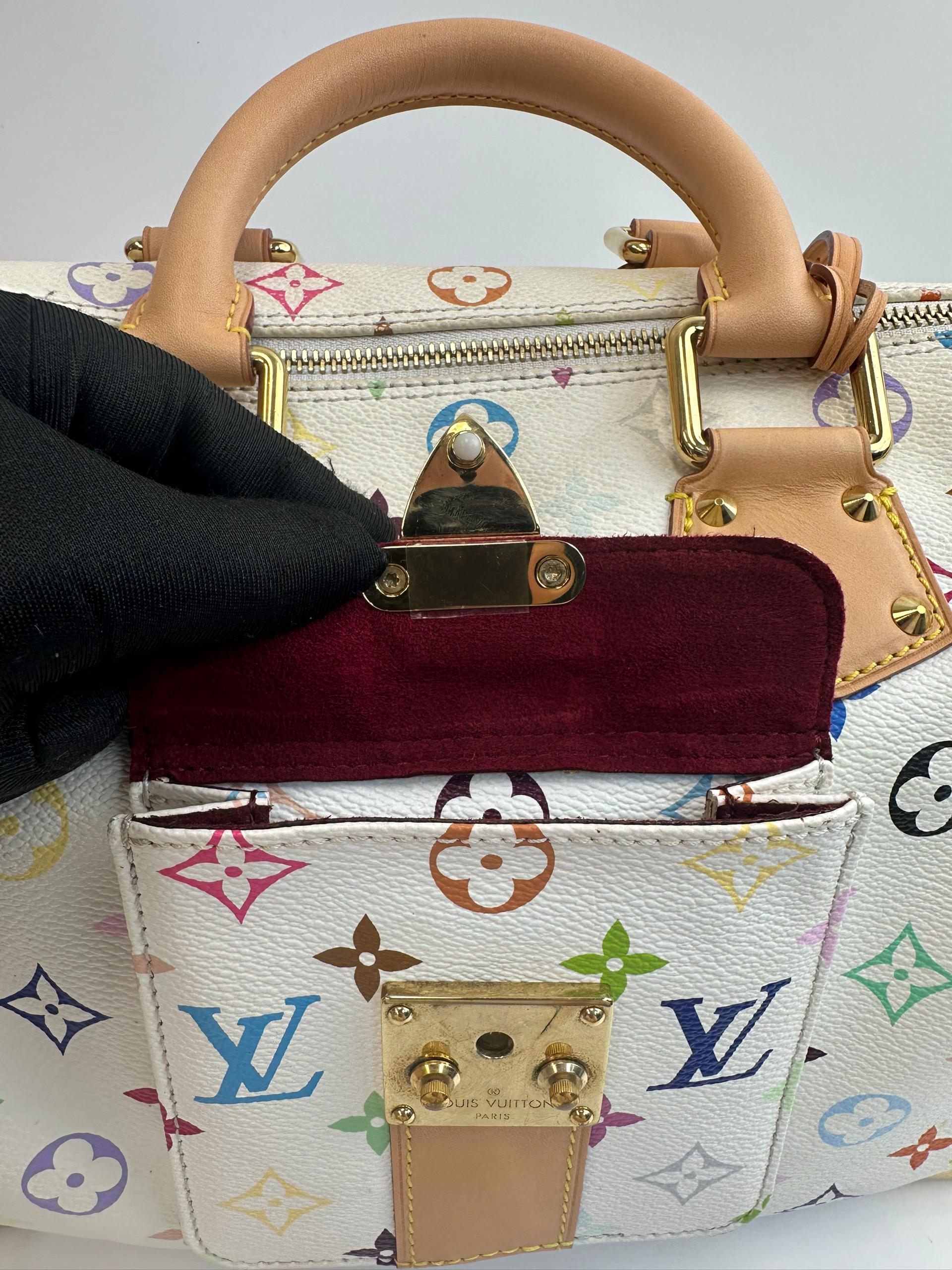 Louis Vuitton x Takashi Murakami Monogram Multicolor Speedy 30 White - Pre-Owned