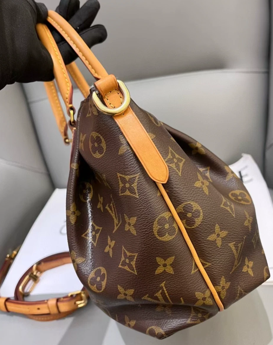 Louis Vuitton Turenne PM Top Handle Monogram 2way Shoulder Handbag Women Brown