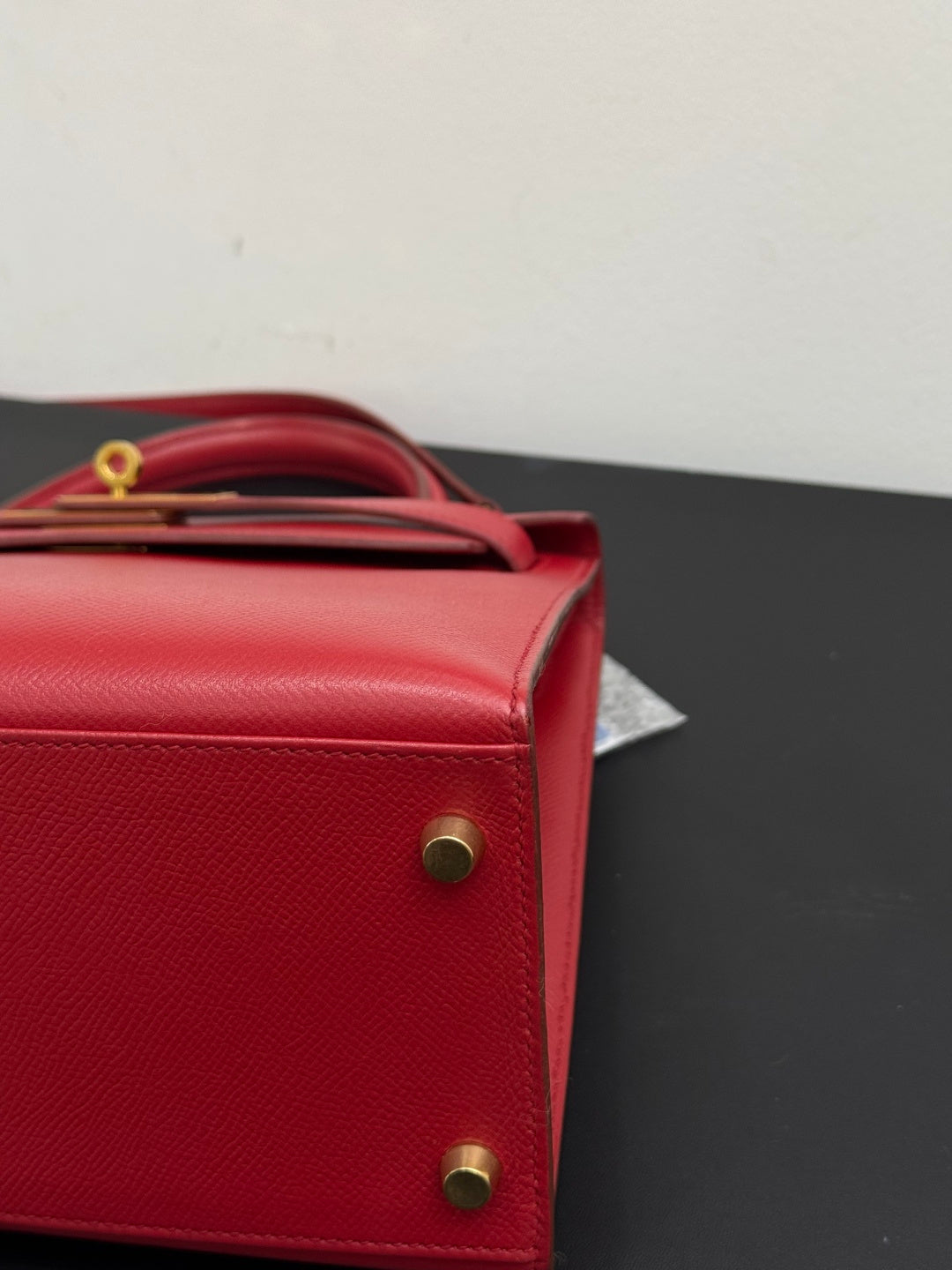 Authentic Hermes Kelly28 Red Handbag Gold Hardware Classic