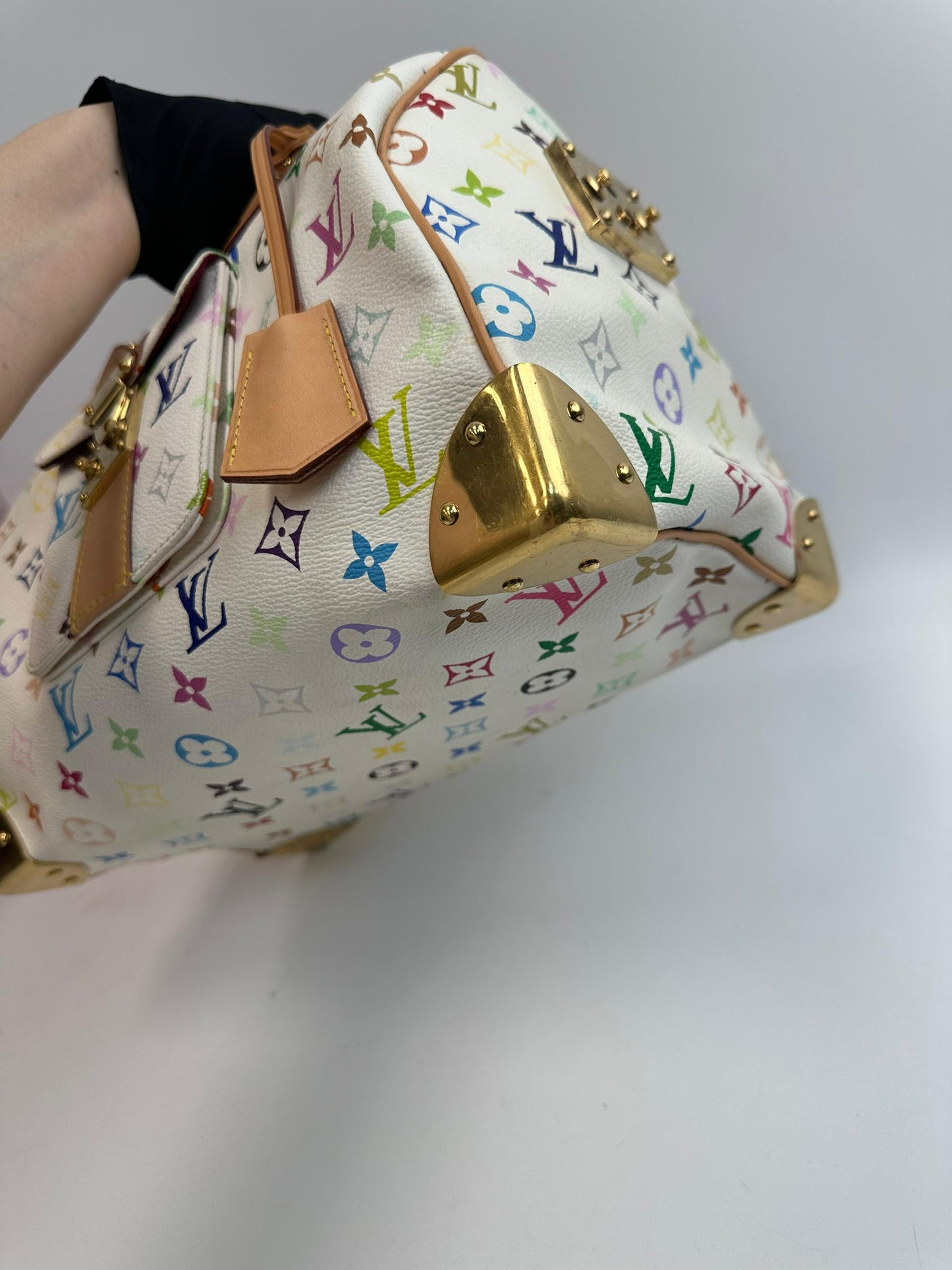 Louis Vuitton x Takashi Murakami Monogram Multicolor Speedy 30 White