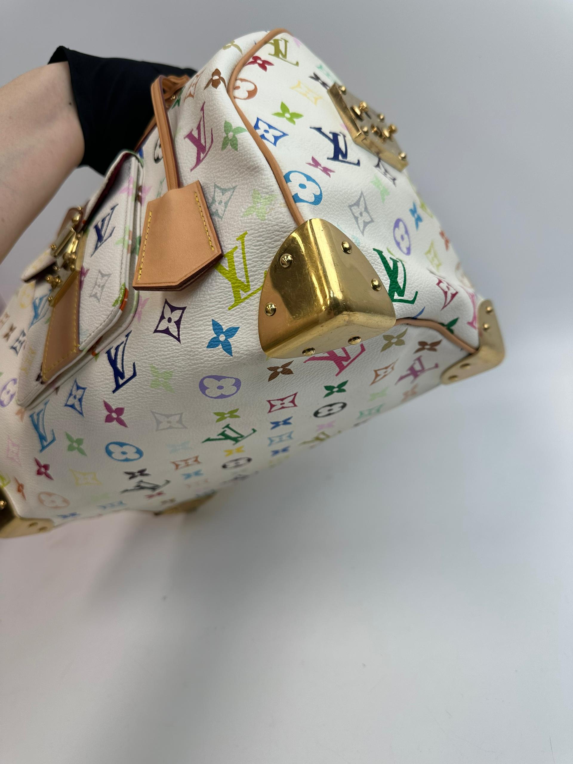 Louis Vuitton x Takashi Murakami Monogram Multicolor Speedy 30 White - Pre-Owned