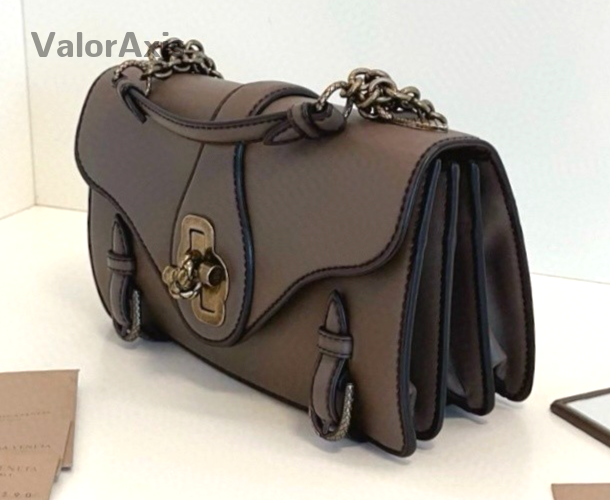 Bottega Veneta City Kont Full-Leather Messenger Shoulder Crossbody Bag Gray