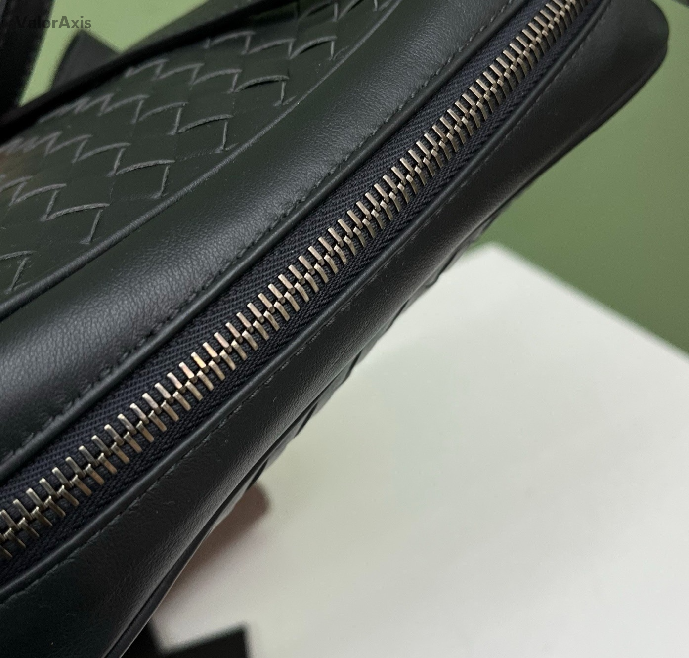 Bottega Veneta Intrecciato Camera Shoulder Bag Black Silver Women Classic