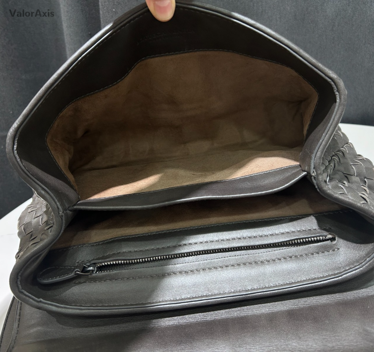 Bottega Veneta Roma Chain Shoulder Bag Crossbody Gray Gold Used Women Classic