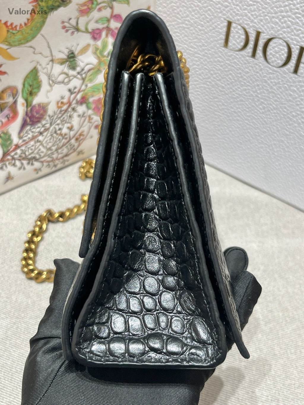Balenciaga Crush PM Chain Black Gold Shoulder Bag Women Classic Fashion