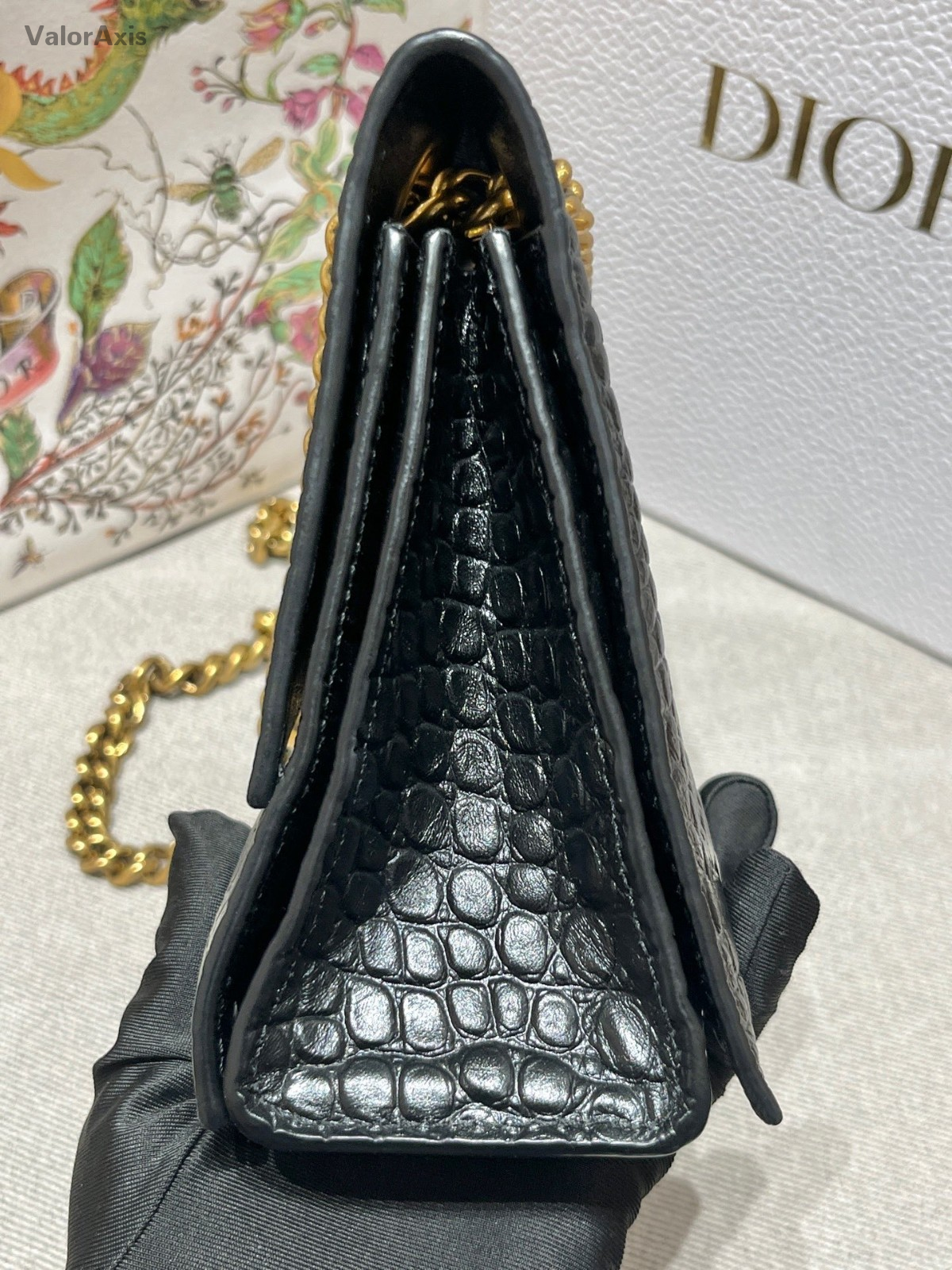 Balenciaga Crush PM Chain Black Gold Shoulder Bag Women Classic Fashion