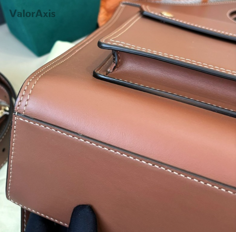 Burberry Pocket Bag 2Way Top Handle Bag Crossbody Brown Gold Women Classic