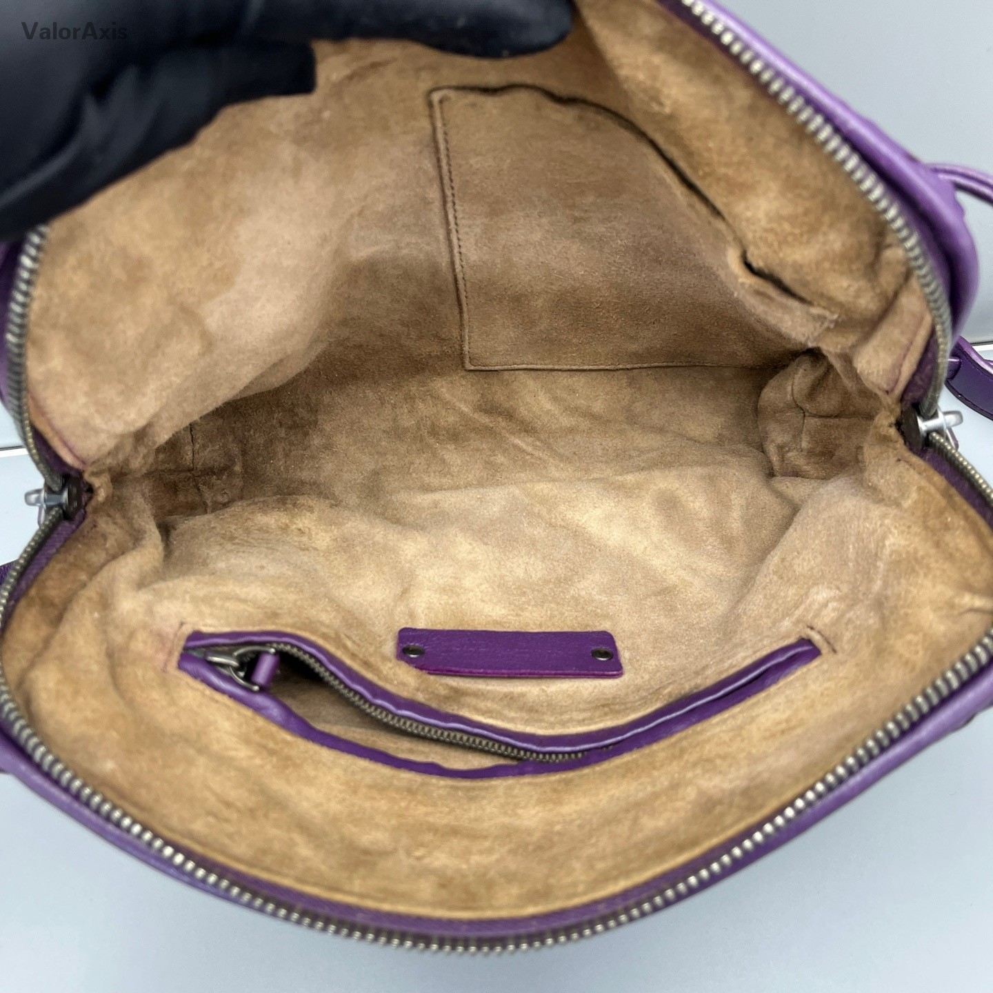 Bottega Veneta Intrecciato 2Way Crossbody Shoulder Bag Purple Silver Women