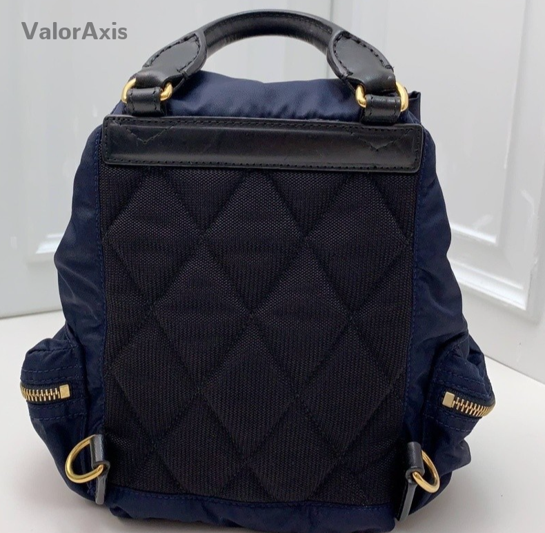 Burberry Nylon Backpack Shoulder Bag Dark Blue Women
