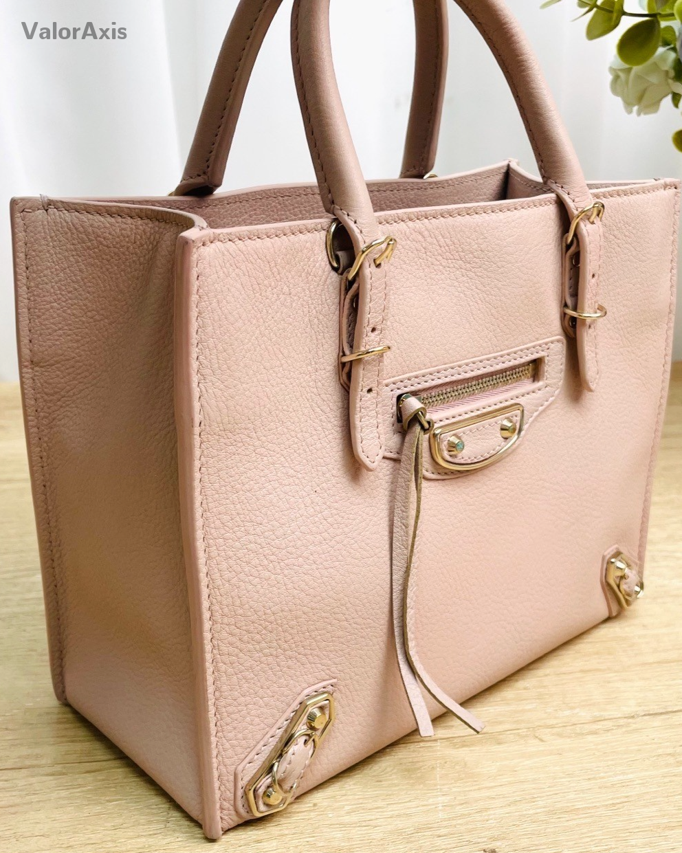 Balenciaga Vintage Mini Moto Tote Top handle Shoulder Bag Classic Nude Pink