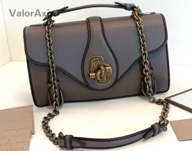 Bottega Veneta City Kont Full-Leather Messenger Shoulder Crossbody Bag Gray