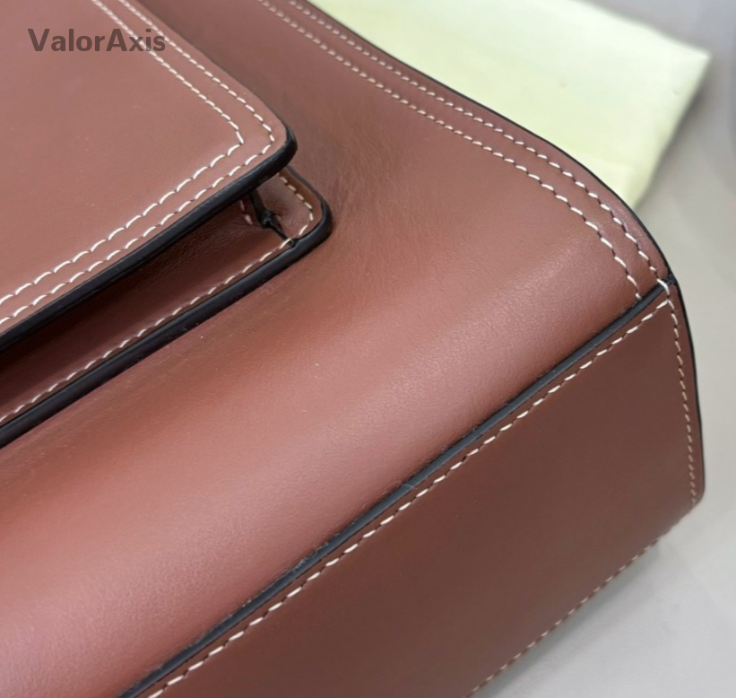 Burberry Pocket Bag 2Way Top Handle Bag Crossbody Brown Gold Women Classic