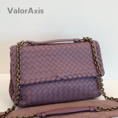 Bottega Veneta Olimpia MM Chain Shoulder Bag Crossbody Purple Women Classic