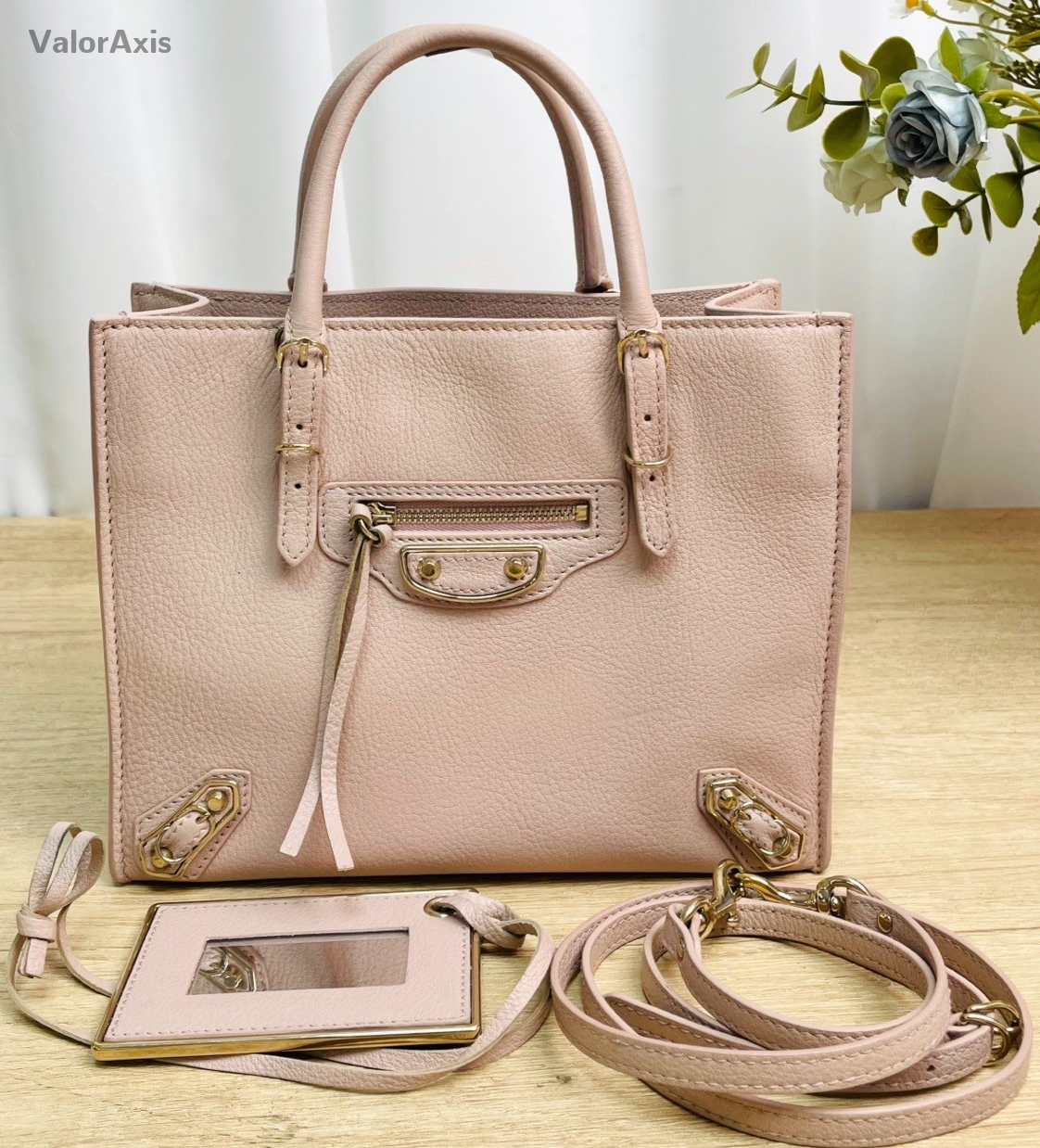 Balenciaga Vintage Mini Moto Tote Top handle Shoulder Bag Classic Nude Pink