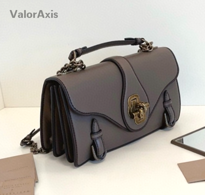 Bottega Veneta City Kont Full-Leather Messenger Shoulder Crossbody Bag Gray