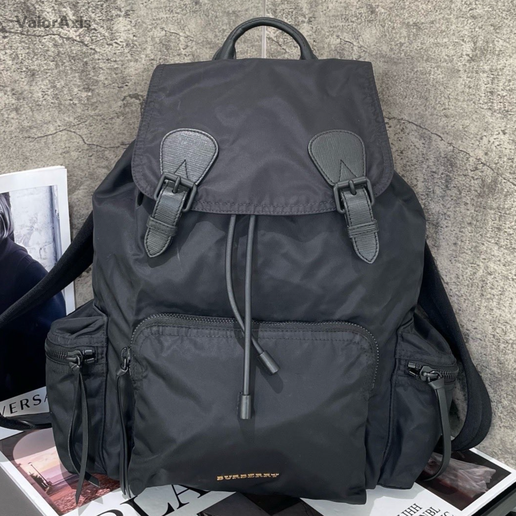 Burberry Nylon GM Backpack Black Unisex Adults Classic Fashion