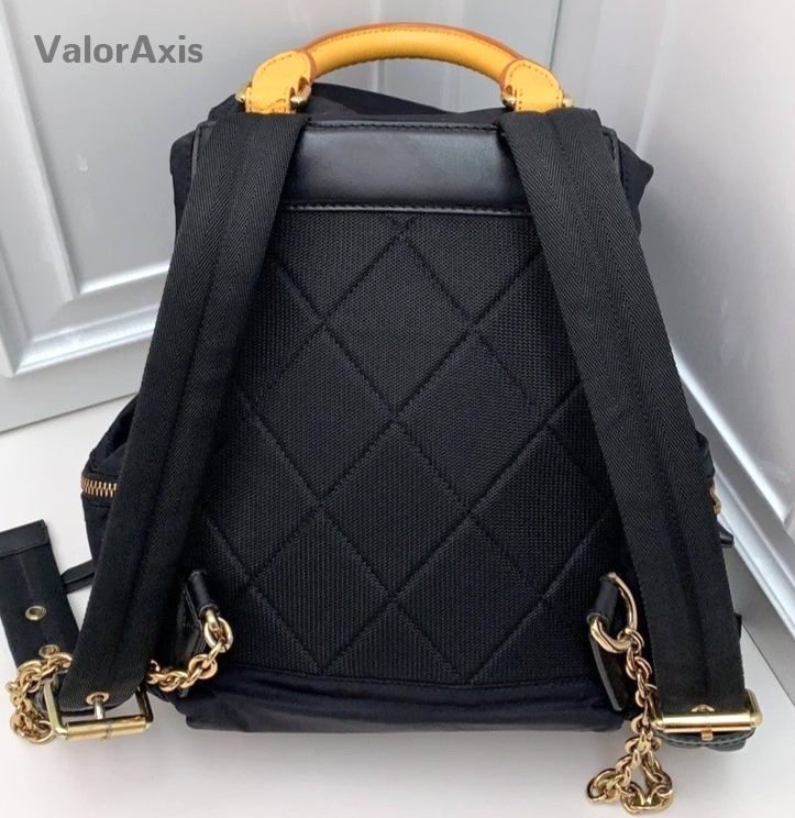 Burberry Nylon Backpack Shoulder Bag Black Women