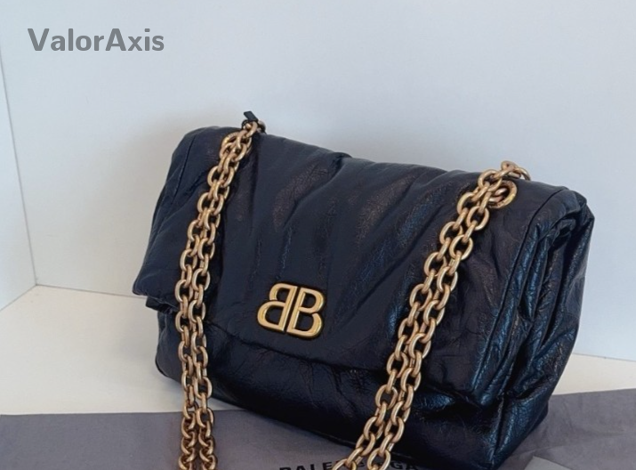 Balenciaga monaco Shoulder Bag Chain Women Black MM