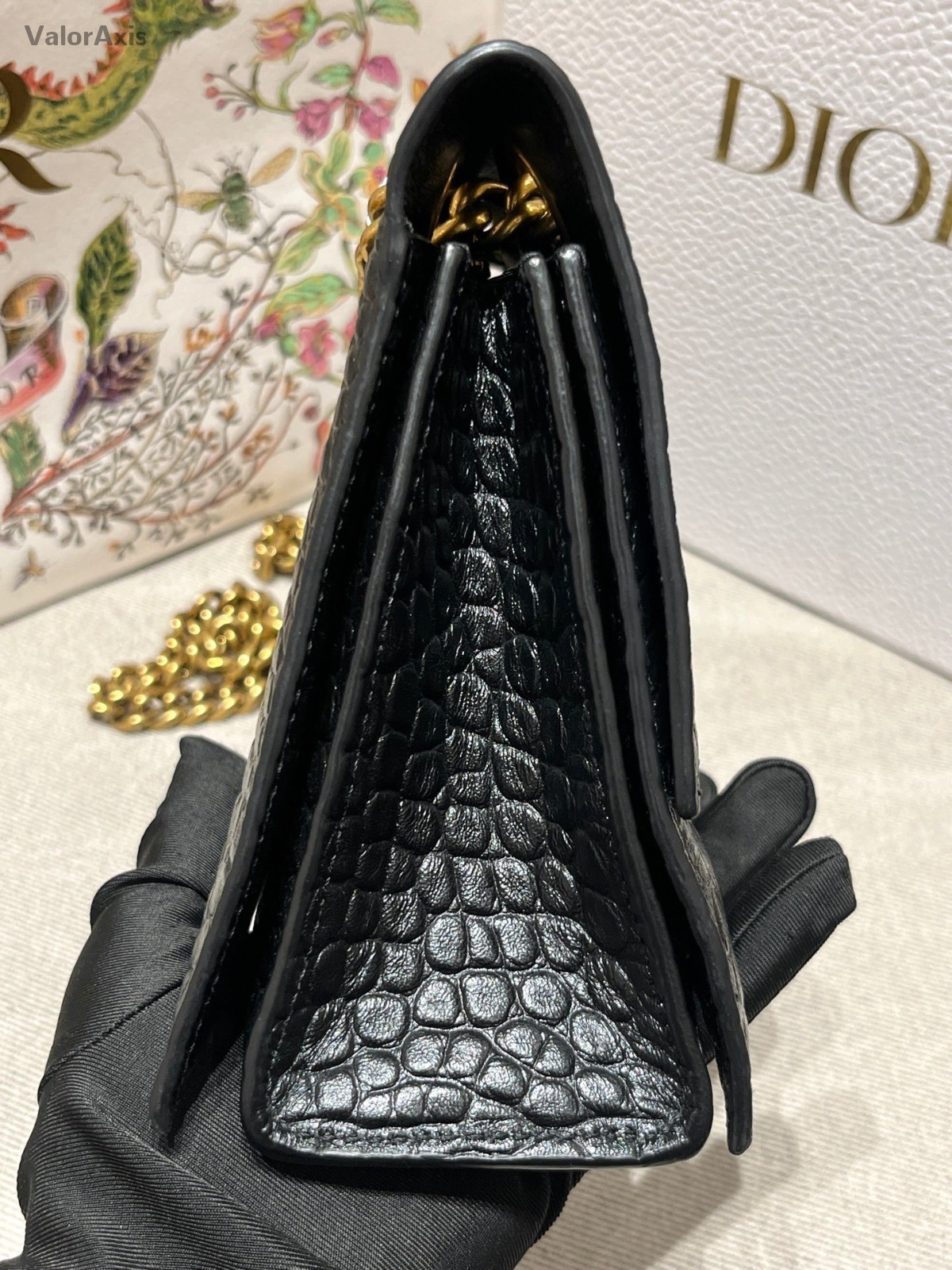 Balenciaga Crush PM Chain Black Gold Shoulder Bag Women Classic Fashion