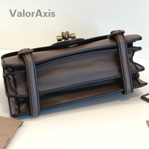 Bottega Veneta City Kont Full-Leather Messenger Shoulder Crossbody Bag Gray