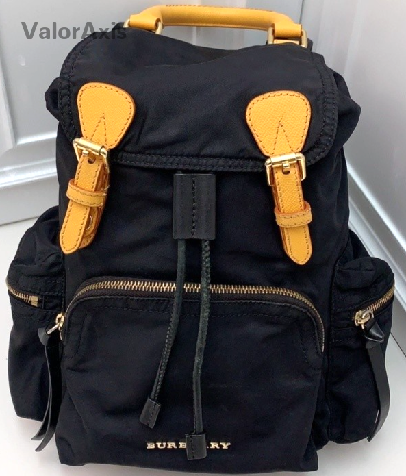 Burberry Nylon Backpack Shoulder Bag Black Women