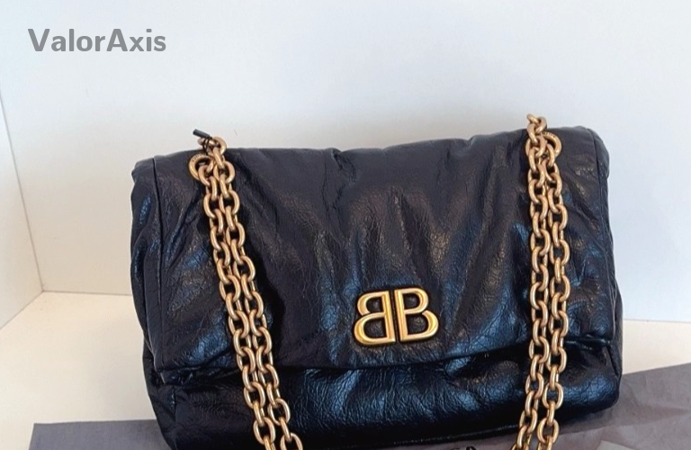 Balenciaga monaco Shoulder Bag Chain Women Black MM