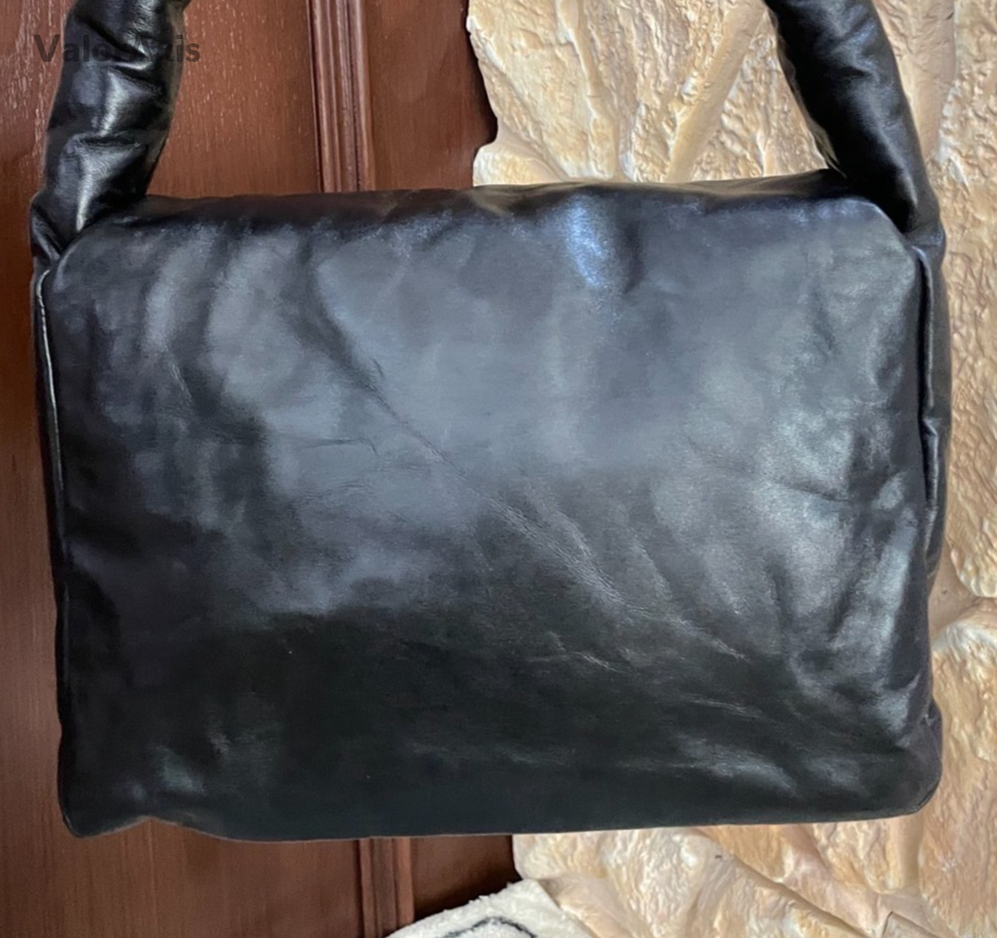 Balenciaga Monaco Soft Calf Shoulder Bag Black Gold Women Classic Fashion