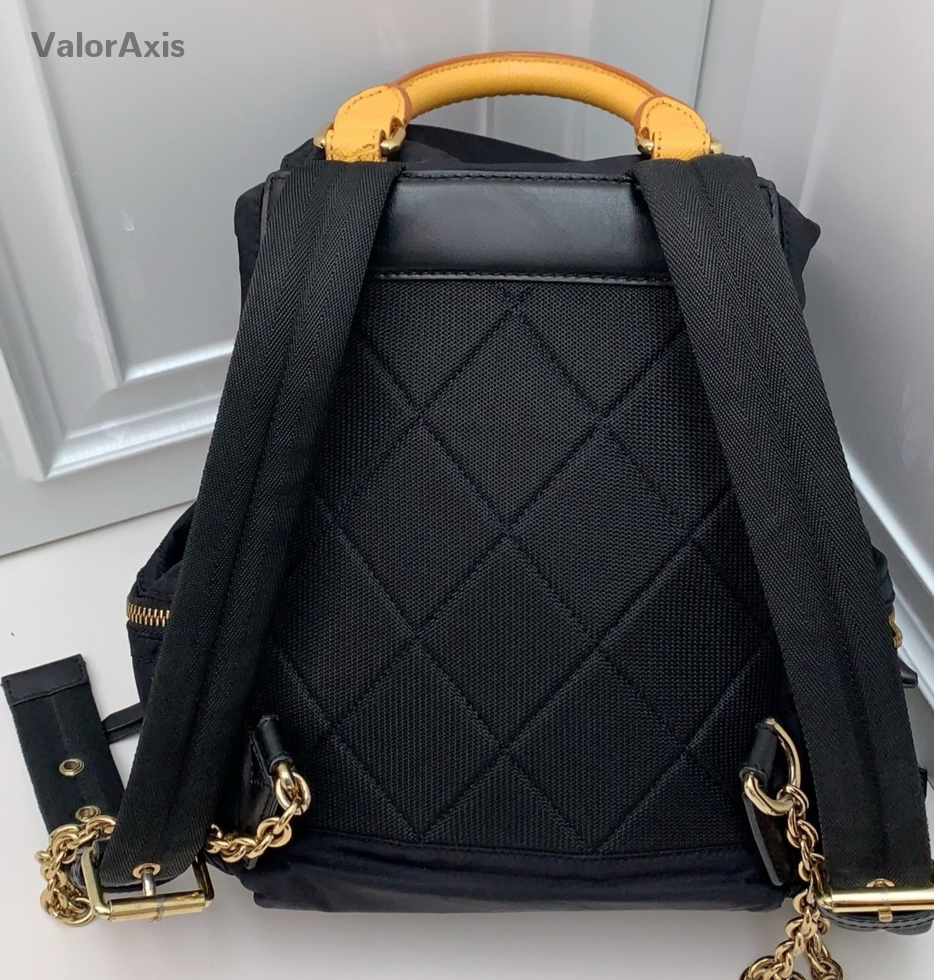 Burberry Nylon Backpack Shoulder Bag Black Women