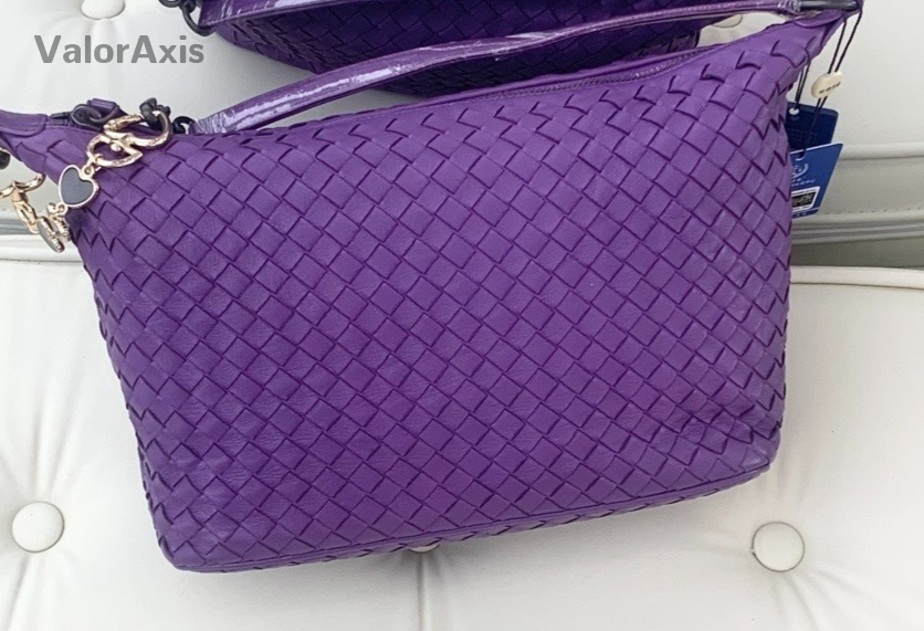 Bottega Veneta Woven Leather Shoulder Crossbody bag Purple