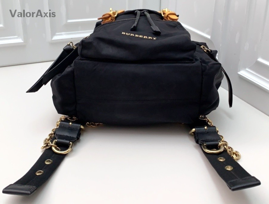 Burberry Nylon Backpack Shoulder Bag Black Women