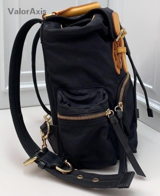 Burberry Nylon Backpack Shoulder Bag Black Women