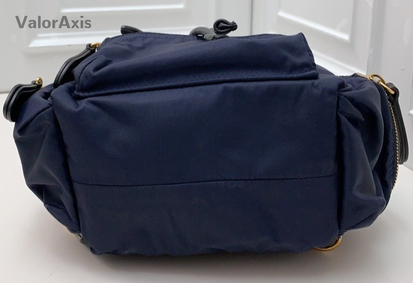 Burberry Nylon Backpack Shoulder Bag Dark Blue Women
