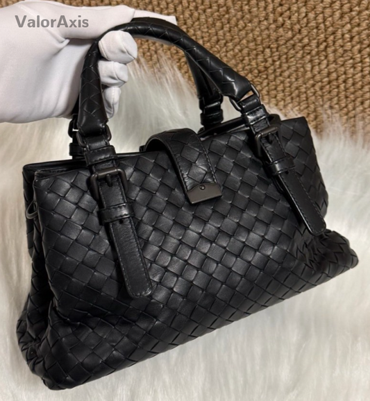 Bottega Veneta Roma Mini Top Handle Bag Crossbody Black Women Classic