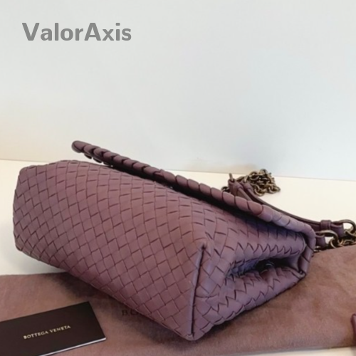Bottega Veneta Olimpia MM Chain Shoulder Bag Crossbody Purple Women Classic