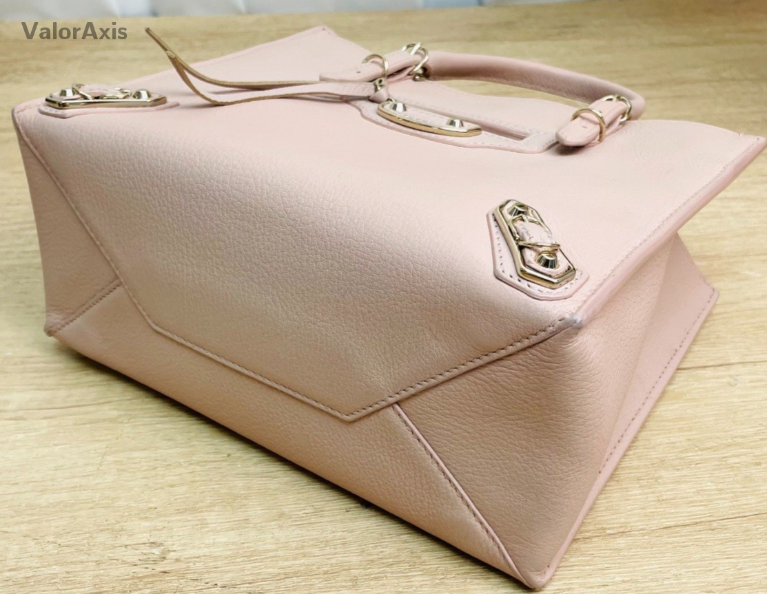 Balenciaga Vintage Mini Moto Tote Top handle Shoulder Bag Classic Nude Pink