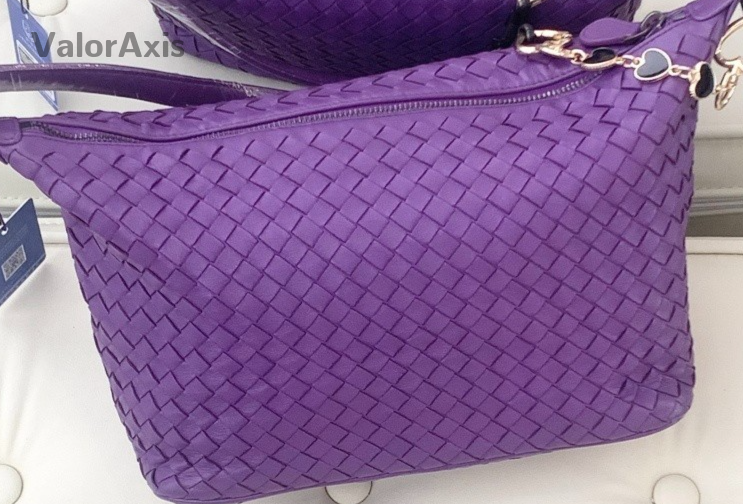 Bottega Veneta Woven Leather Shoulder Crossbody bag Purple