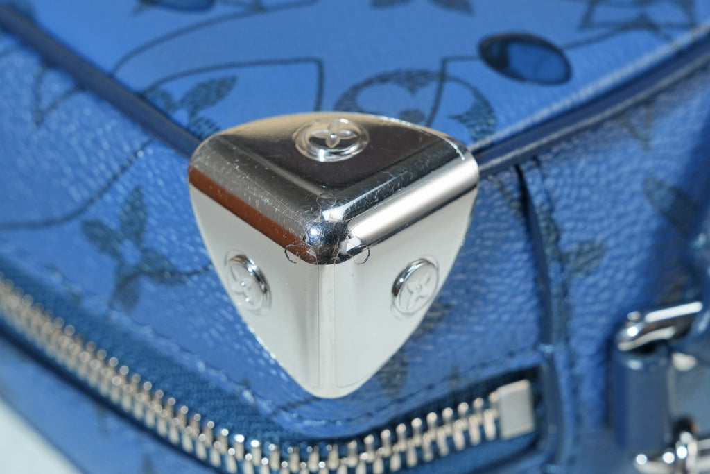 Louis Vuitton Soft Trunk Monogram Blue Crossbody Chip Version Shw Excellent
