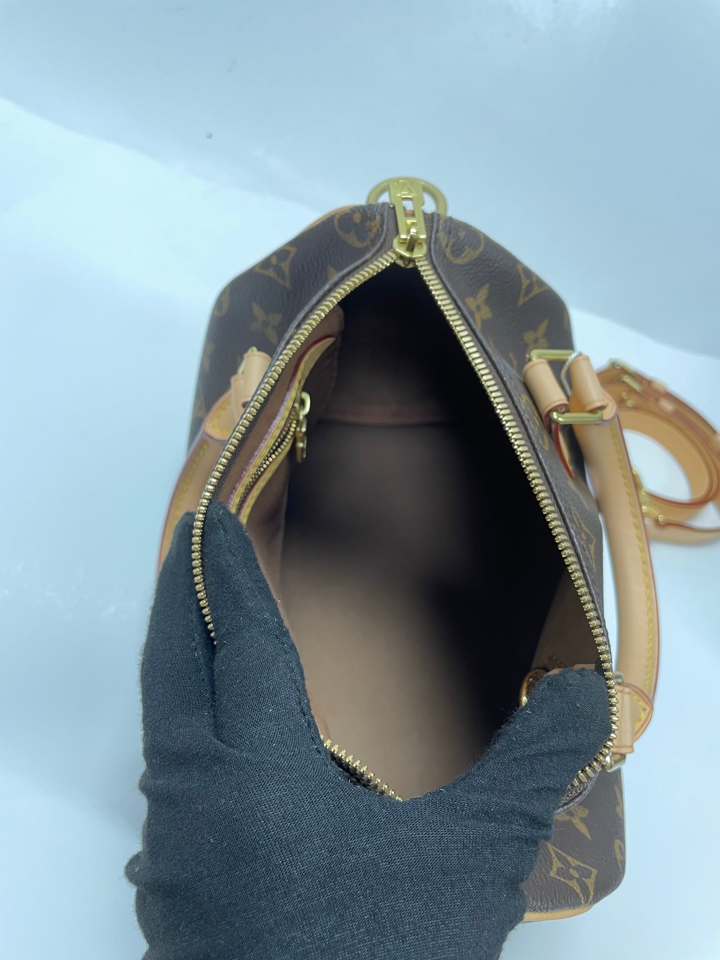 Pre-owned Louis Vuitton canvas Top handle bags Speedy25 with Shoulder Straps