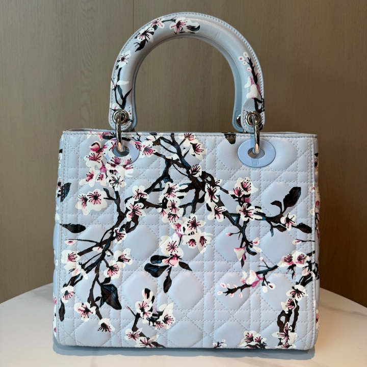Dior Lady Dior Plum Blossom Limited Edition Handbag 2015 – Pre-Owned