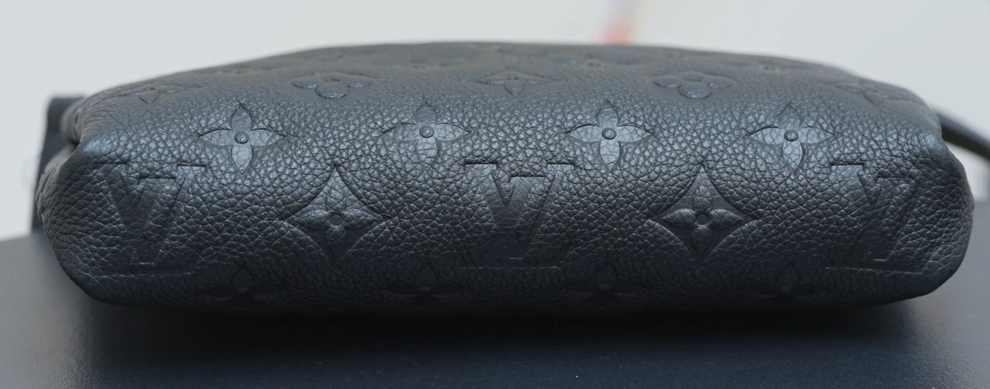 Louis Vuitton Monogram Pallas Clutch Black Empreinte Shoulder bag Crossbody