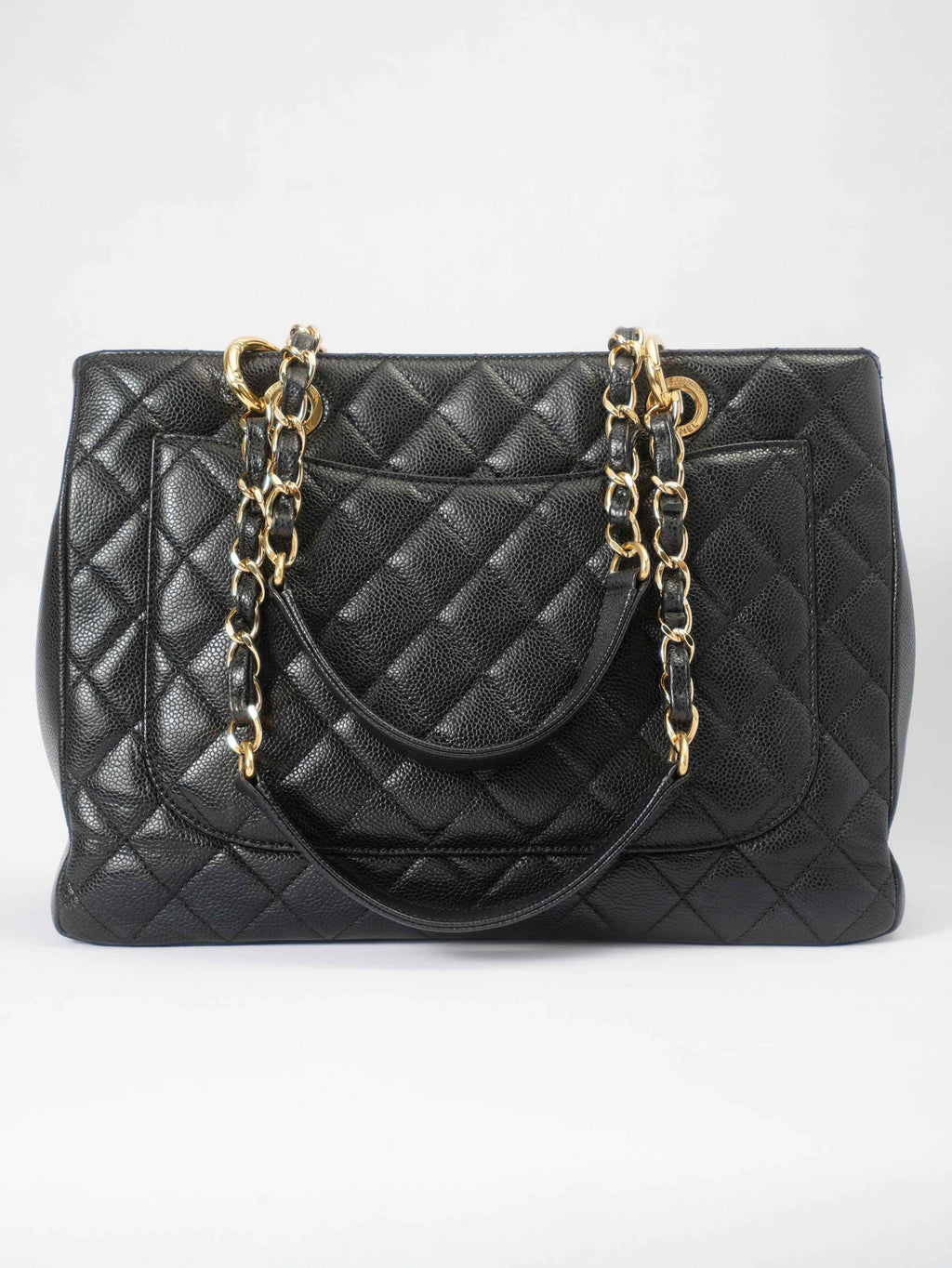Chanel | Gst Medium Tote In Black Pebbled Leather with Gold-tone Hardware - | - Pre-Owned