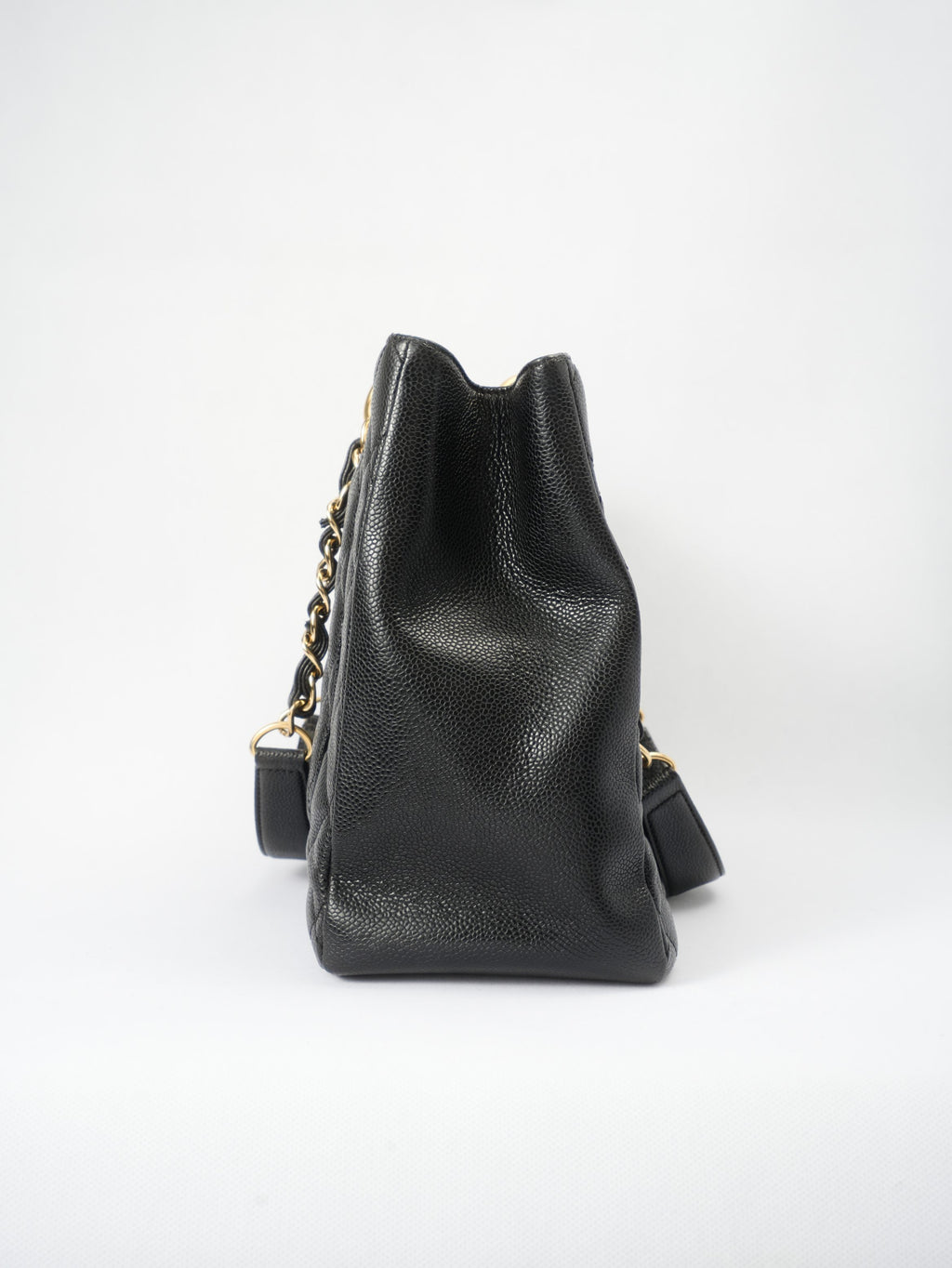 Chanel | Gst Medium Tote In Black Pebbled Leather with Gold-tone Hardware - | - Pre-Owned